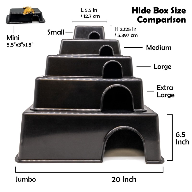 Pangea Reptile Hide Box (F - X-Large 16.25"x11"x4.5") - Fits