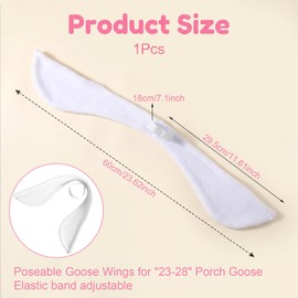 Poseable Goose Wings, Porch Goose Arms for 23''-28" Porch Gooses