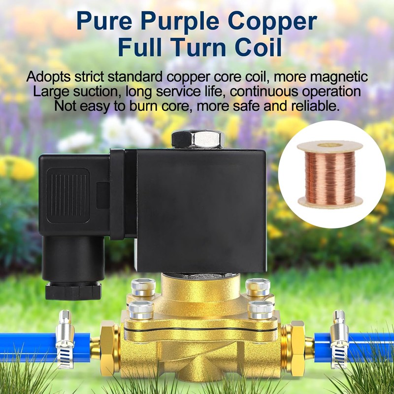 220 V AC Solenoid Valve Brass 3/4 Inch Electromagnetic Valve