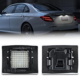 OZ-LAMPE LED License Plate Light for Merce-ds Benz W213 W205 R172 W166 X205 X204 X156 X166 W176 A GL GLS GLA ML GLE SLK E C Class License Plate with CAN Bus Number Plate Light LED 2 Pieces