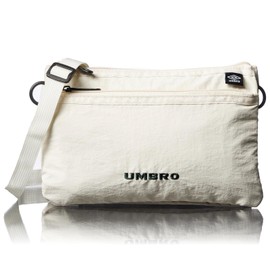 Umbro Sacoche Soft Lightweight Nylon Shoulder Bag with Logo Embroidery, beige