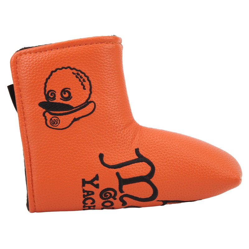 Golf Putter Headcover Orange Sailor's Hat Pattern PU Waterproof Surface
