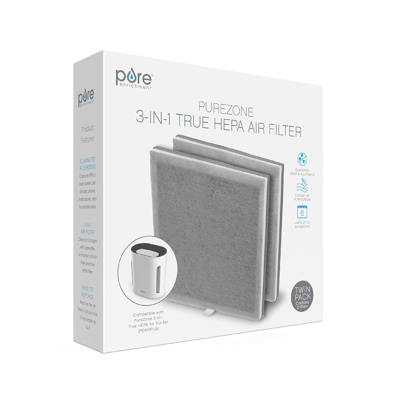 Pure Enrichment Genuine 3-in-1 True HEPA Replacement Filter for the