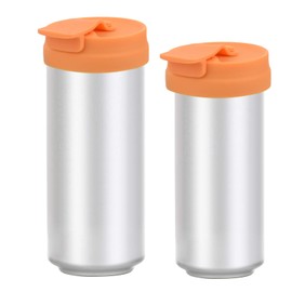 Silicone Slim Can Lids Beverage Can Cover Protector for Slim Can, Tall Skinny Can Beer Bottle, Soda, Energy Drink (Orange, 2 Pieces)