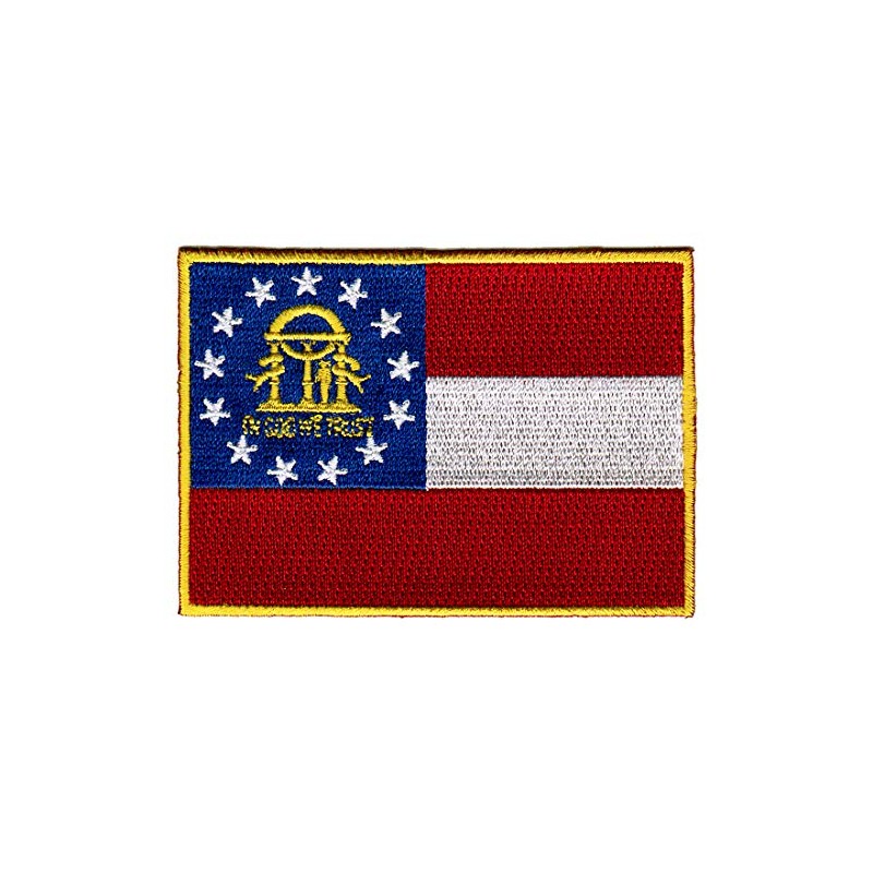 Parche bordado de la bandera del estado de Georgia, emblema