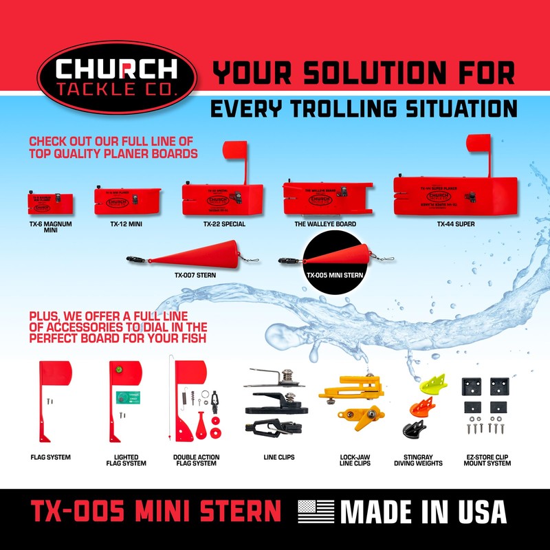 TX-005 Mini Stern Planer by Church Tackle Co
