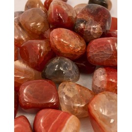 Pachamama Essentials Fire Agate Tumbled - Healing Stone - Crystal Healing 20-25mm (1)