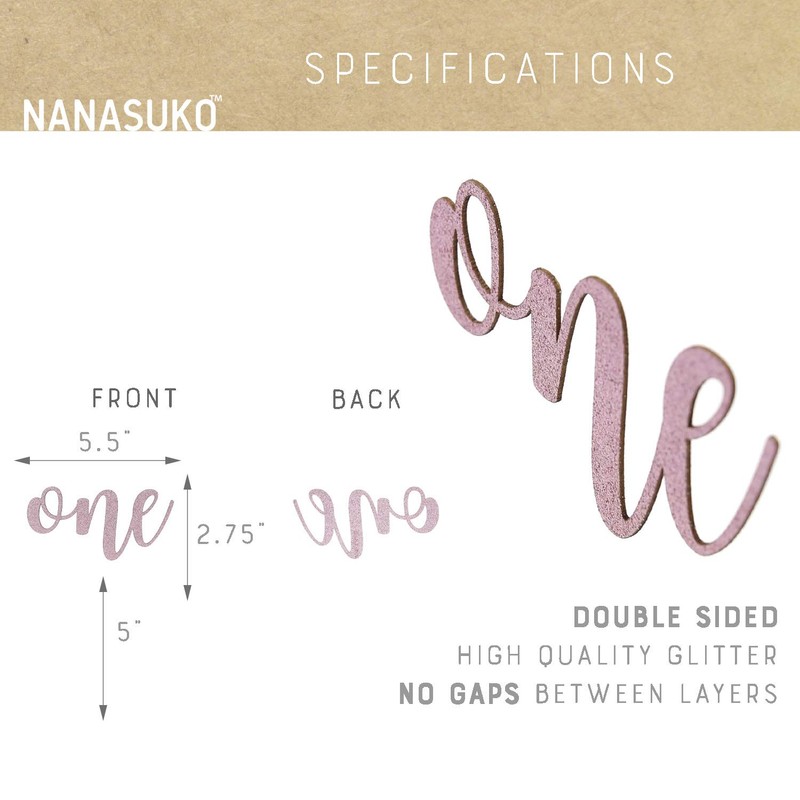NANASUKO 1st Birthday Cake Topper - one - Double Sided