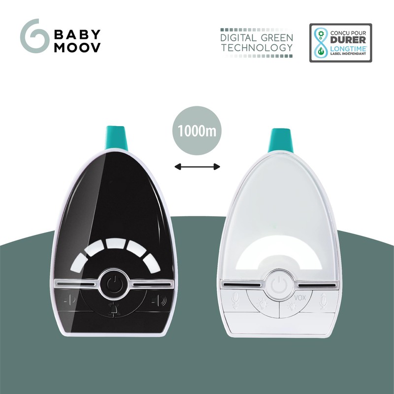 Babymoov Babymonitor Expert Care, Digital Green Technology, 1000 m Range