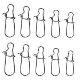 Tucireat Snap Fishing Hooks Fishing Snaps Fishing Snap Set Fishing Carabiner Snaps for Spin Fishing Lock Snaps Hanger for Spin Fishing Pike Leader Swivel Pack of 250