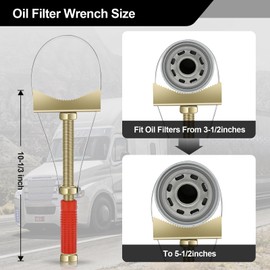 DZGKGM Heavy Oil Filter Wrenches, Strap Wrench, Adjustable Oil Filter Wrench Removal Tool for Trucks Excavators -Adjustable Strap 9-15 cm Diameter