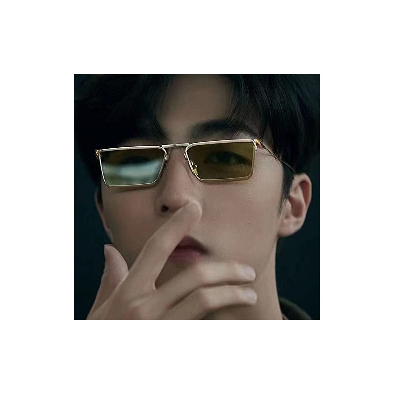 meSmart Ladyram Vintage Square Men's Women's Metal Frame Sunglasses Stylish