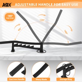 ABX Kindling Splitter, Log Splitter, Wood Splitter Cutter Heavy Duty, Wall Mounted Carbon Steel Firewood Splitter, with Storage Loop*1, Gloves*2, Screw Accessories*4