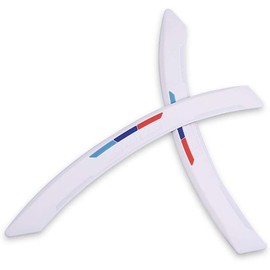 WARKLMA 2pcs Anti-Collision Patch Bumper Guard Strip Anti-Scratch Bumper Protector Trim Universal Car Wheel Wells Fender Eyebrow Edge Trim Protector for Cars SUV Pickup Trucks Rubber (B0083-white)