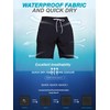 SILKWORLD Mens Swim Trunks with Compression Liner 9 Inch Inseam