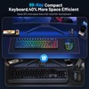 Snpurdiri 60% Wireless Gaming Keyboard and Mouse Combo,LED Backlit Rechargeable