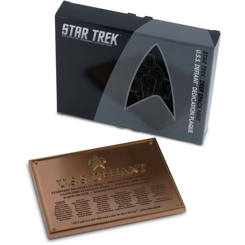 Eaglemoss Star Trek Deep Space Nine U.S.S. Defiant Dedication Plaque