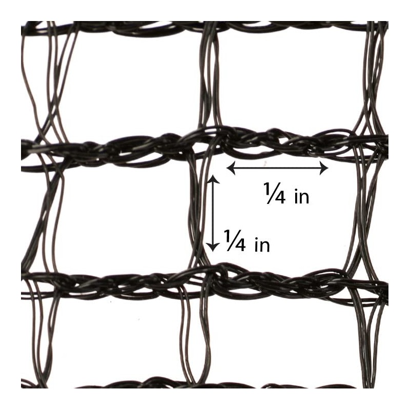 Debris Safety Netting Fire Retardant (4' x 150', Black)