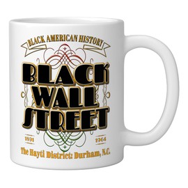 Black Wall Street Hayti District Durham NC Heritage Ceramic Mug, White