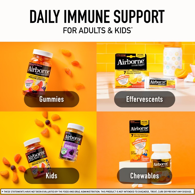 Airborne Vitamin C 1000mg (per Serving) - Citrus Chewable Tablets