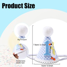 One Silly Goose Birthday Hat, Cute 1st Birthday 1 Year Old Comfortable Felt Cloth First Party Hat with Pompom, Elastic Tape