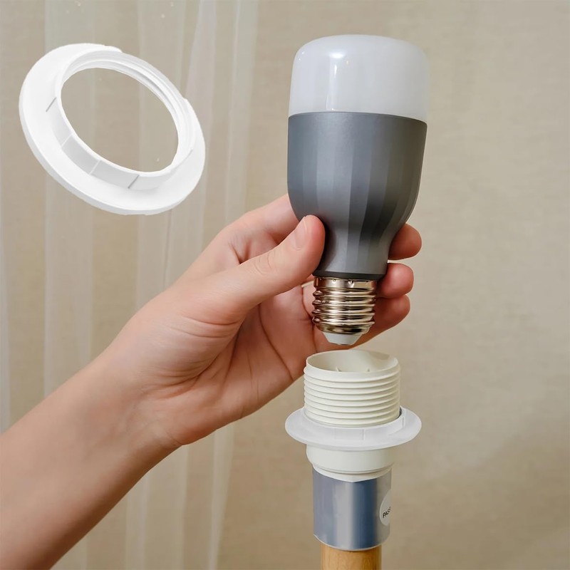 Lamp Shade Adapter Ring, White Light Socket Ring, Retaining Rings