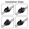 Antrader M3 Simplex Single Bolt Wire Rope Clips,10Pcs 304 Stainless