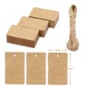 Box.it.pack.it Kraft Paper Gift Tags, Brown, Rectangular 5x3 cm, 100