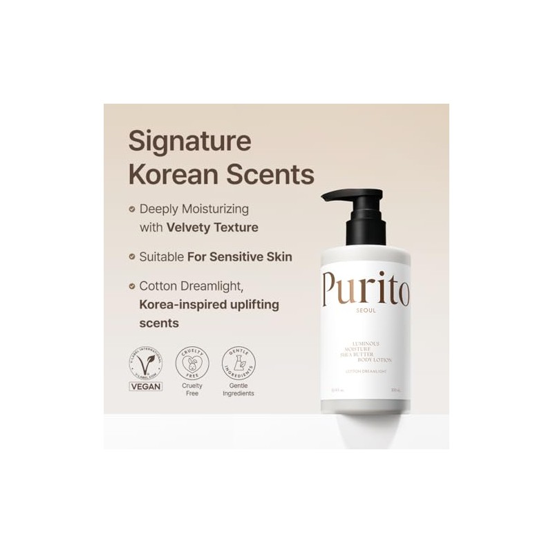 Purito Loción Corporal Hidratante Manteca Karité Piel Seca Crema Beauty