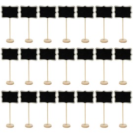 oruola 20pcs Food Labels for Buffet,Food Signs for Party Buffet,Mini Chalk Boards with Stands,Reserved Signs for Tables,Decorative Mini Blackboards for Party,Wedding, Event,and Buffets Decor