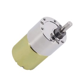 520 High Torque Micro Brush DC Motor Low Speed Gear Reduction Motor Eccentric Shaft Gearbox Diameter 37mm High Torque All Metal Gear Electric Micro Gear Motor (24 Volt, 200RMP)