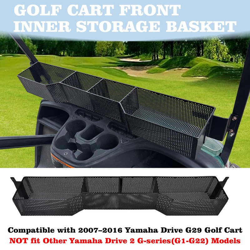 Shu-Ran Golf Cart Front Inner Storage Basket Compatible with 2007–2016