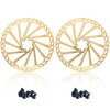 CNC Bike Disc Brake Rotor 203mm，MTB Brake Rotor With Bolts，2pcs（Gold）