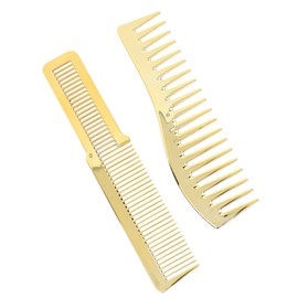 Yinhing Wide Tooth Haircut Comb, Hair Cutting Comb for All Hair Types, Heavy Duty, Gold