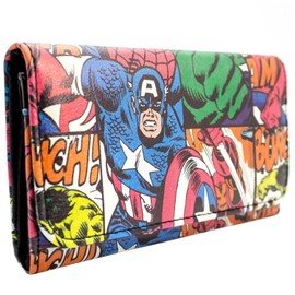 CAPTAIN AMERICA Captain America Comic Worn Red Wallet, red, Tri-Fold