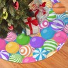 Christmas Colourful Candy Balls Tree Skirt Holiday Party Traditional Xmas