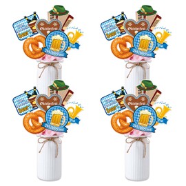 Oktoberfest Party Decorations - 24 Pcs Oktoberfest Table Centerpieces German Beer Festival Centerpiece Sticks for Oktoberfest Festival German Munich Beer Party