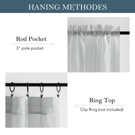 PONY DANCE Light Grey Window Net Curtains 60x90 Inches - Slot Top Super Soft Voile Curtains Light Filtering Semi Transparent Sheer Panels for Bedroom/Living Room/Kitchen Privacy Protection, 2 Panels