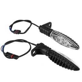 Qiilu Señales de LED para motocicleta, 2 luces LED de señal de de 12 V, indicadores de motocicleta, intermitentes ámbar para R1200GS ADV 2014-2017