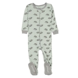 Leveret Kids Pajamas Baby Boys Girls Footed Pajamas Sleeper 100% Cotton (Elephant, Size 5 Toddler)