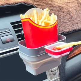 GELINDAF Car Vent Organizer Pocket, Car French Fry Holder, Vehicle Front Seat Universal Silicone Stroage Box for Fry Burger Phone Wallet Coins Cards Keys Glasses Remote Headphone
