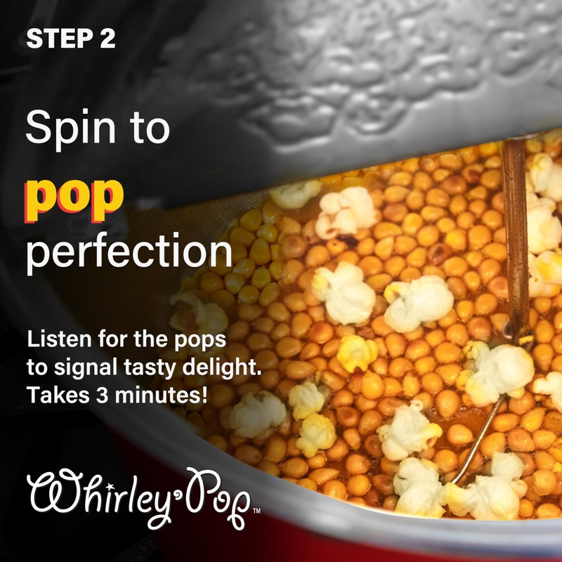 Original Whirley-Pop Popcorn Popper - Nylon Gear - Red