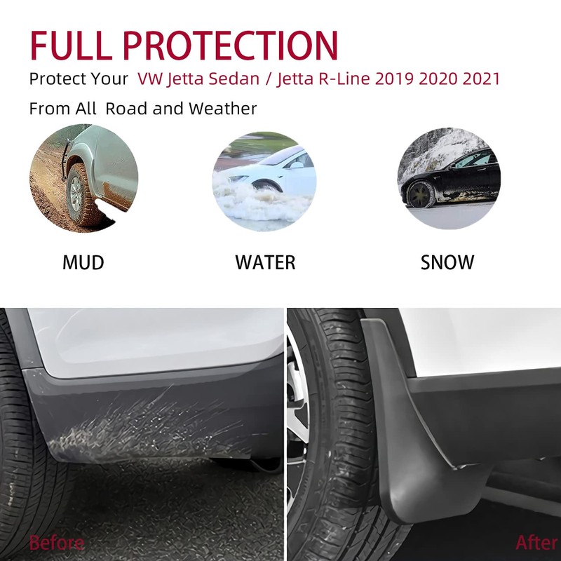 Mud Flaps Kit for Volkswagen VW Jetta 2019 2020 2021