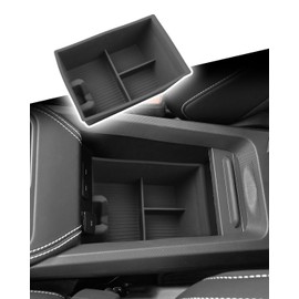 NANTMAX for 2025 2026 Ford Mustang Mach E Center Console Lower Storage Tray – Silicone Bottom Organizer Insert for Armrest Compartment – 2025 2026 Mache Facelift Models Interior Accessories