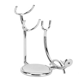 Soporte Curvo para Maquinilla de Afeitar y Cepillo, Chapado en Metal Soporte Clásico para Afeitar Maquinilla de Afeitar Manual Brocha de Afeitar, Soporte para Cuenco de Jabón Soporte para Afeitado