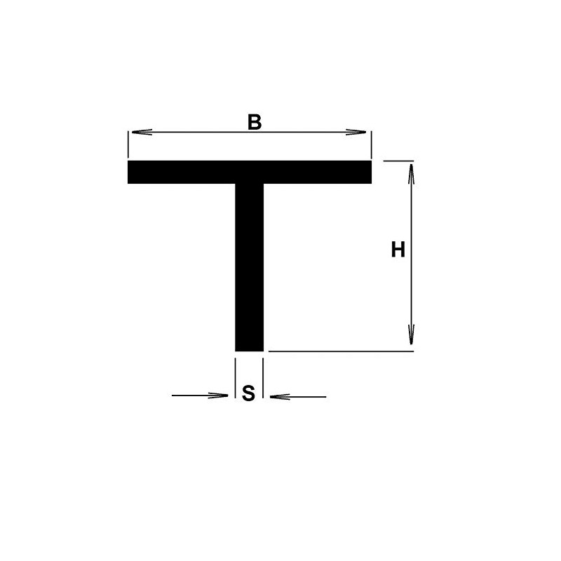 Aluminium T-profile AlMgSi05 | W x H x S 40