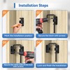 BiceNoning Sliding Door Loop Lock, 90/180 Degree Stainless Steel Patio