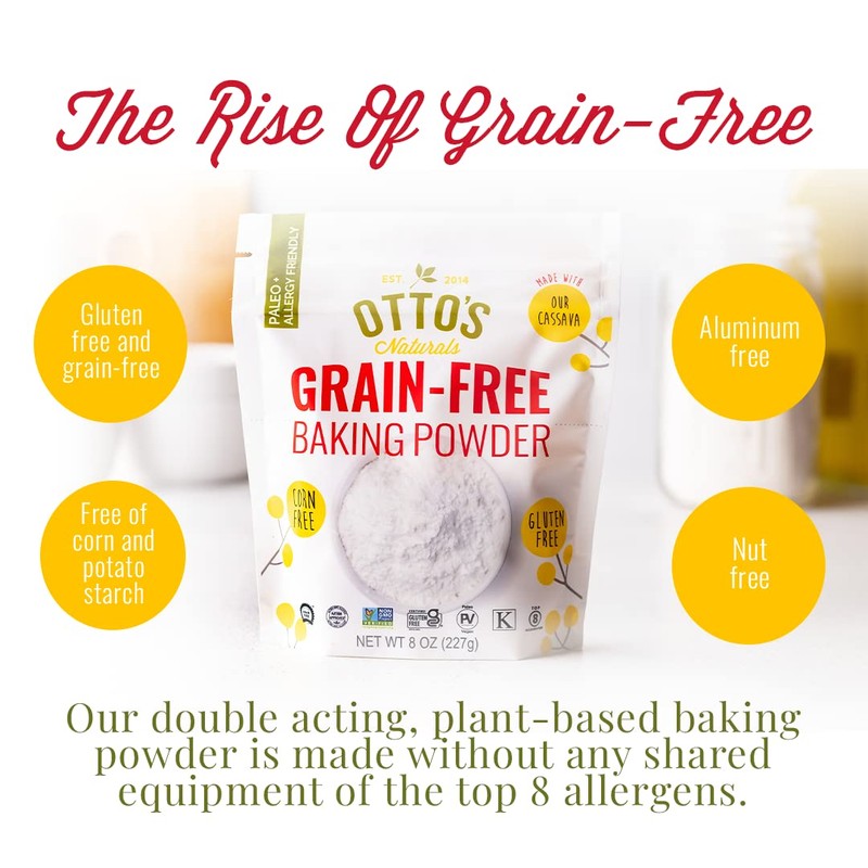 OTTOS NATURALS Grain Free Baking Powder, 8 OZ