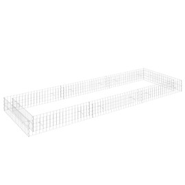 Gabion Raised Bed Galvanized Steel,Boxes Outdoor,Industrial Rustic Planter,Vertical Planter,Patio Raised Beds,Backyard Raised Beds,for Garden,Terrace,Balcony,Deck,Planting,Flowers,118.1"x39.4"x7.9"