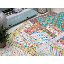 Pattern Paper Pack - Springtime - Scrapbook Premium Specialty Paper Single-Sided 12"x12" Collection Includes 16 Sheets - by Miss Kate Cuttables